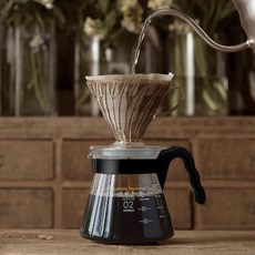 하리오 V60 커피 입문 핸드드립 세트, 서버 600ml + 드리퍼 + 계량스푼 + 여과지 40p, 600ml, 1세트