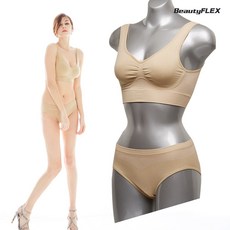 뷰티플랙스 와이어리스 라이크라 매쉬짜임 브라세트 스킨