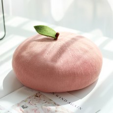 제주도 감귤 한라봉 모자 빵모자 선물 화가 오렌지, 분홍_조절 가능 (54-57cm)