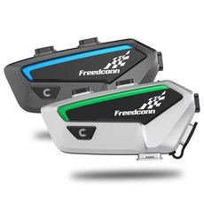 오토바이 블루투스Freedconn-FX 바이크 오토바이 헬멧 헤드셋 블루투스 5.0 인터콤 라이더 FM 라디오 커뮤, 04 1pc white 1pc white, [04] 1pc white 1pc white