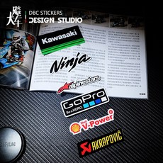 시트지 다이보 모터사이클 협찬차 교묘한 격자 사이드라인 MOTOGP 자동차흠집 스폰서 리플렉터 건프라데칼스티커, 가와사키 타입 22CM *8CM 리플