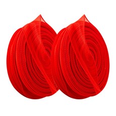 방구석상인 대용량 오간디 쉬폰 리본 40mm, 레드 73m