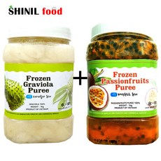 신정푸드 그라비올라 퓨레 1kg+패션후르츠퓨레 1kg 1+1, 1개, 2kg