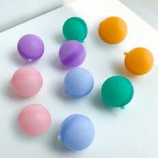 크앤비 재사용가능 물풍선 물놀이 공 10p 1세트 10개입 핑크 블루 퍼플 그린 옐로우 5 5cm