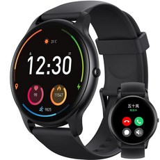 일본 정규품 스마트 워치 안드로이드 대응 통화 기능 첨부 iPhone 대응 심박수 스마트 워치 원형 Smart Watch 스마트 워치 1.32 inHD 터치 패널 만보계 방수 스포츠 워치 시계 문자판 착신 통지 알람 7일간 지속 사용 가을