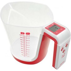 3068789 눈금 계량컵 이유식 베이킹 조리 드리텍 디지털계량컵 팔린 1kg 핑크 CS-100PK, 1개