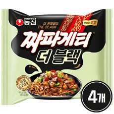 짜파게티 더 블랙 4p 116g, 4개