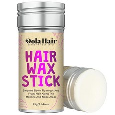 Dolahair 헤어 가발 및 엣지 컨트롤용 왁스 스틱 - 날림 곱슬머리 컨트롤 및 미세하고 부러진 머리카락을 위한 매끄러운 포마드 스틱, 1개, 75g
