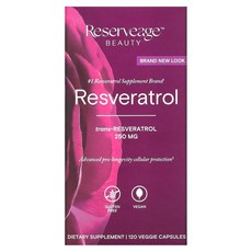 ReserveAge Nutrition 레스베라트롤 트랜스-레스베라트롤 250mg 베지캡슐 120정, 120개, 1개