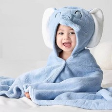 수수베베 애니멀 아기 후드 타올, 1개, 코끼리