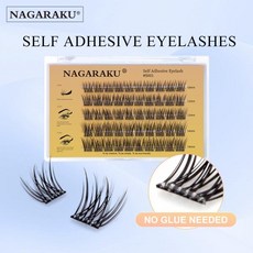 나가라쿠 S001 클러스터 속눈썹 C 컬 믹스 자체 접착 속눈썹 DIY 속눈썹 익스텐션 접착제 필요 없음 0, 01 C, 01 0.07mm, 01 Mix (10-12-14mm), 1개