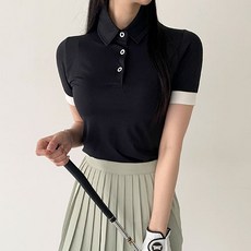 순이들-여성-소매-띠-배색-카라-반팔