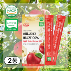 데일리큐어 유기농 애사비 스틱 애플사이다 비니거, 2박스, 225g