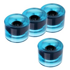 STK 4 조각 70x51mm 프로 빈 스케이트 보드 pu 바퀴 longboard 순양함, 맑은 파랑