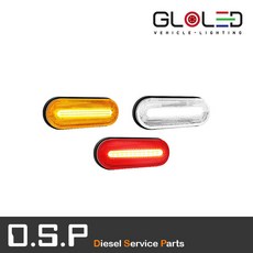 LED 면발광 사이드램프 12V/24V [카라반/캠핑카/화물차/추레라/샷시/측면등/옆면등/차폭등] [FT-070], 황색(12V/24V 겸용), 1개