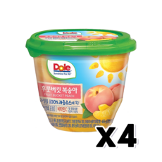 Dole 돌 후룻버킷 복숭아 과일컵 425g x 4개