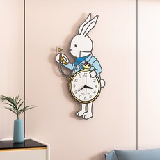 이상한나라의 엘리스 토끼 시계 아이방 저소음 벽시계