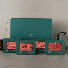 [윤허][명절 후 배송]윤허 1++(9) 무항생제 한우 명품 로스 1호 세트 2kg (등심안심채끝특수부위)