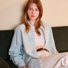 제너럴아이디어 UNISEX 베이직 옥스퍼드 스트라이프 셔츠 SBD1U03001-WOMAN