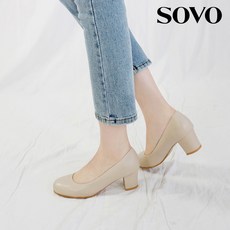 라운드토우 베이직 여성구두 펌프스