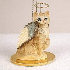 Conversation Concepts Eyedeal 인형 CAT RED 생강 얼룩 무늬 짧은 머리 미니어처 천사 크리스마스 장식, 1
