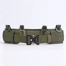 공구집 공구 툴 벨트 주머니 파우치 군사 전술 남자 Molle 전투 에어소프트 육군 CS 사냥 페인트볼 패딩 허리 세트 조절 가능, [02] Army green, 1개
