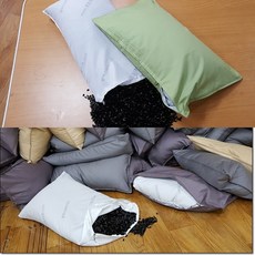 빨대베개 바이오칩베개 N010 - 크기 30*50 (연질 - 부드러운빨대), 0118 그레이, 1개