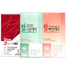 잘빠진데이 다이어트보조제 + 모튼튼간 상쾌한데이 + 잘나온데이 알로에전잎 세트구성, 1세트, 800mg+600mg+45g
