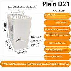 휴대용 금속 미니 Itx 소형 1USFX 전원 공급 장치 A4 케이스 T40K39, SKU2