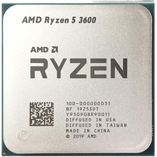 CPU AR 5 3600 프로세서 New R5 3.6GHz 6코어 12스레드 10000000003165W 소켓 AM4 프로세싱 유닛 - 라이젠53600