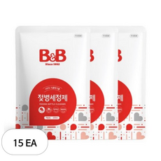 비앤비 젖병세정제 액상형 리필, 500ml, 15개
