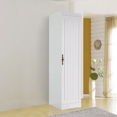 솜씨방가구 비올라장롱 문형 쪽장(선반장형), 400틈새옷장(선반장형)_화이트(민자)