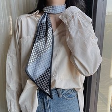 숏 롱스틱 여름 얇은 타입 목 장식 쁘띠 실크 누에실 가방 얽히다 머리띠