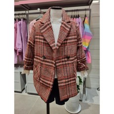 쁘띠앙팡체크코트