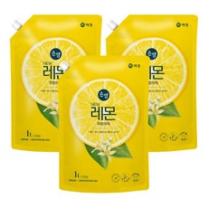 순샘 레몬 주방세제 리필 1L 친환경 천연 1종 설거지 주방세제, 3개