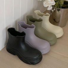 파스텔 키높이 레인부츠 어글리 앵클 레인장화 5cm