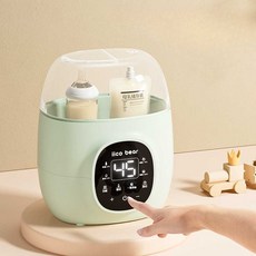 우유병 모유병 살균 건조기 우유워머 자동 보온기, 연그린(모든 재료/AI 정밀 온도 제어), 1개