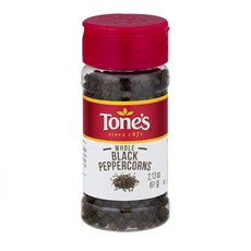 톤즈 통 흑후추 61g 4팩 Tone's Whole Black Peppercorns 2.13 oz. (2 pack), 1개