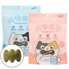 3651 치카타임 고양이 이빨과자 덴탈트릿 간식, 2개, 300g, 2종 혼합