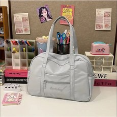 커버원 가벼운 대용량 파스텔 나일론 숄더백