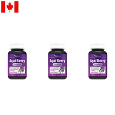 캐나다 오로니아 고농축 아사이 베리 프리미엄 500mg 60캡슐 3팩, 3개, 60정