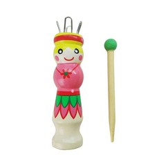 나무 손 인형 돌리 원사 양모 짜는 그림 로프 꼰 메이커 DIY 도구 홈 액세서리, [01] 1 set, 1개