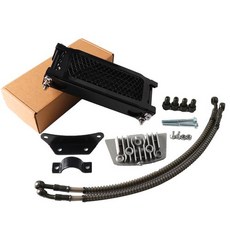 오일 쿨러 오토바이 키트 엔진 냉각 범용 50 110 125 140cc Motocross Dirt Pit Bike ATV Enduro Parts, 17)Black B 50 100cc L