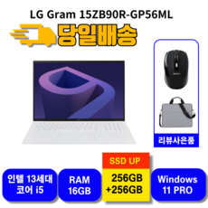 LG 그램15인치 15ZB90R-GP56ML 256GB+256GB 윈도우11프로 당일발송