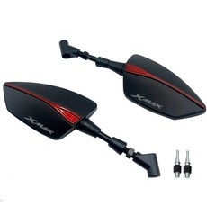 YAMAHA XMAX300 XMAX400 XMAX 125 250 300 400 8mm 10mm 오토바이 액세서리 사이드 백미러 조절 가능 미러 부품, 8) 빨간