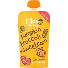 Ella's Kitchen 엘라스키친 펌킨 브로콜리+스위트콘 파우치 4개월이상 120g 4개, 1개