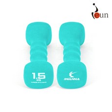 아이워너 소은 네오프렌 컬러 아령 1.5kg 민트 근력운동 1개