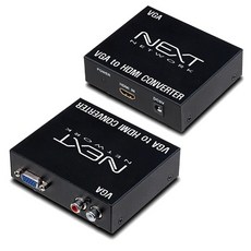 [이지넷유비쿼터스] 이지넷 VGA to HDMI 컨버터 오디오 지원 [NEXT-2216VHC] [블랙]