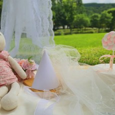 할로윈꼬깔모자면사포