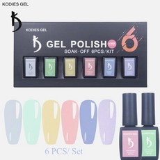 KODIES 젤 6 개/대 젤 네일 폴란드어 순수 컬러 매니큐어 UV 젤 Varnishes 공장 공급 Vernis Led Wave Nail, 한개옵션0